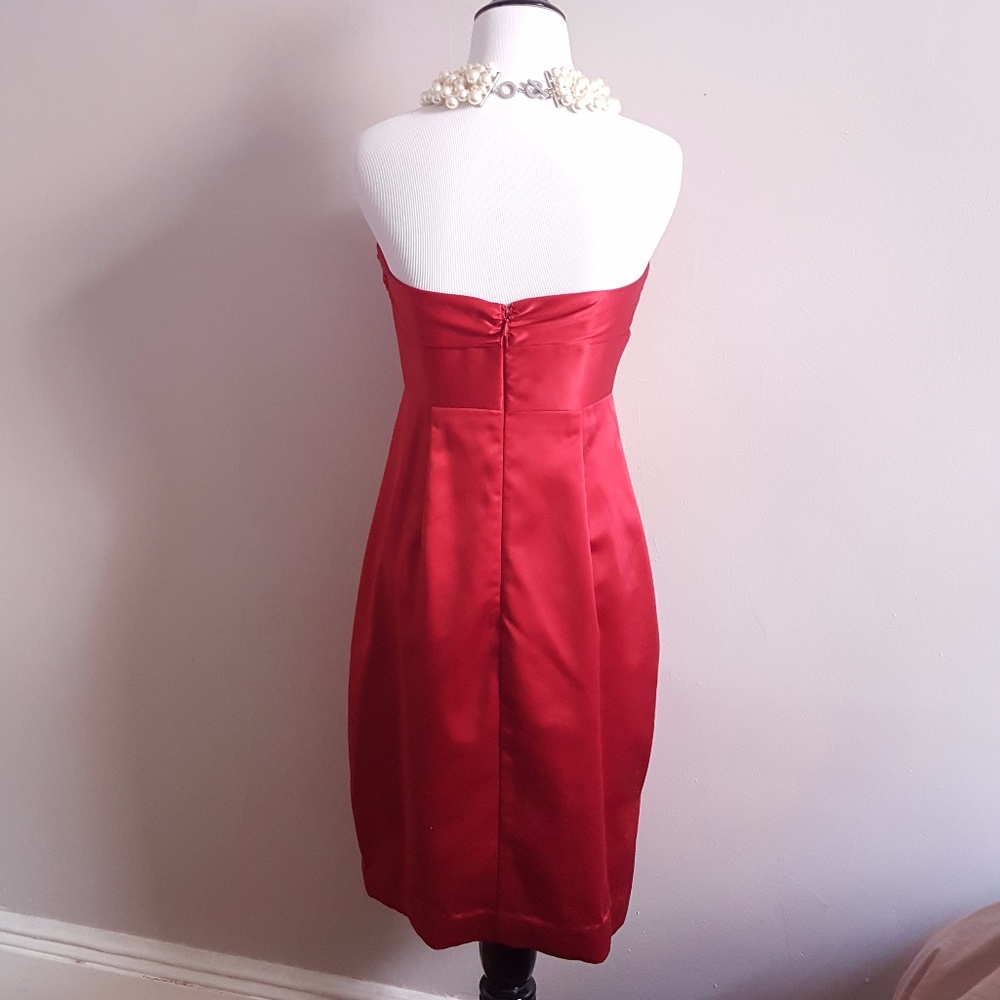 Allen Schwartz Privé Strapless Dress w/ Bow Front - Picture 3 of 8